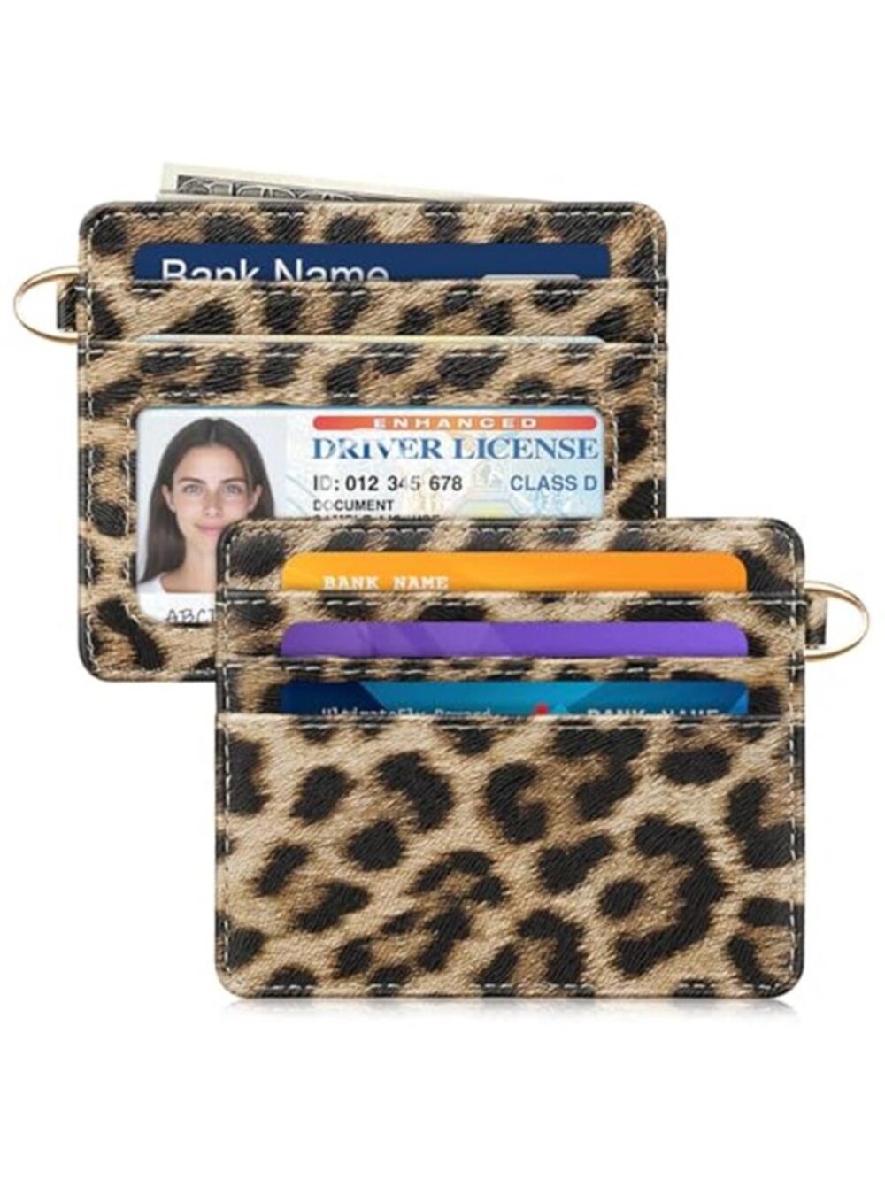 Credit Card Holder Cheetah Print Wallet Women Thin Wallets
